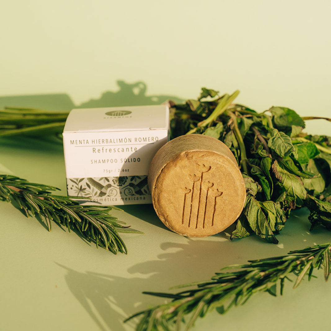 Shampoo Sólido Refrescante Menta Hierbalimón Romero